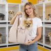 Lightweight Dog Carrier Bag with Safety Window and Side Pockets view 2