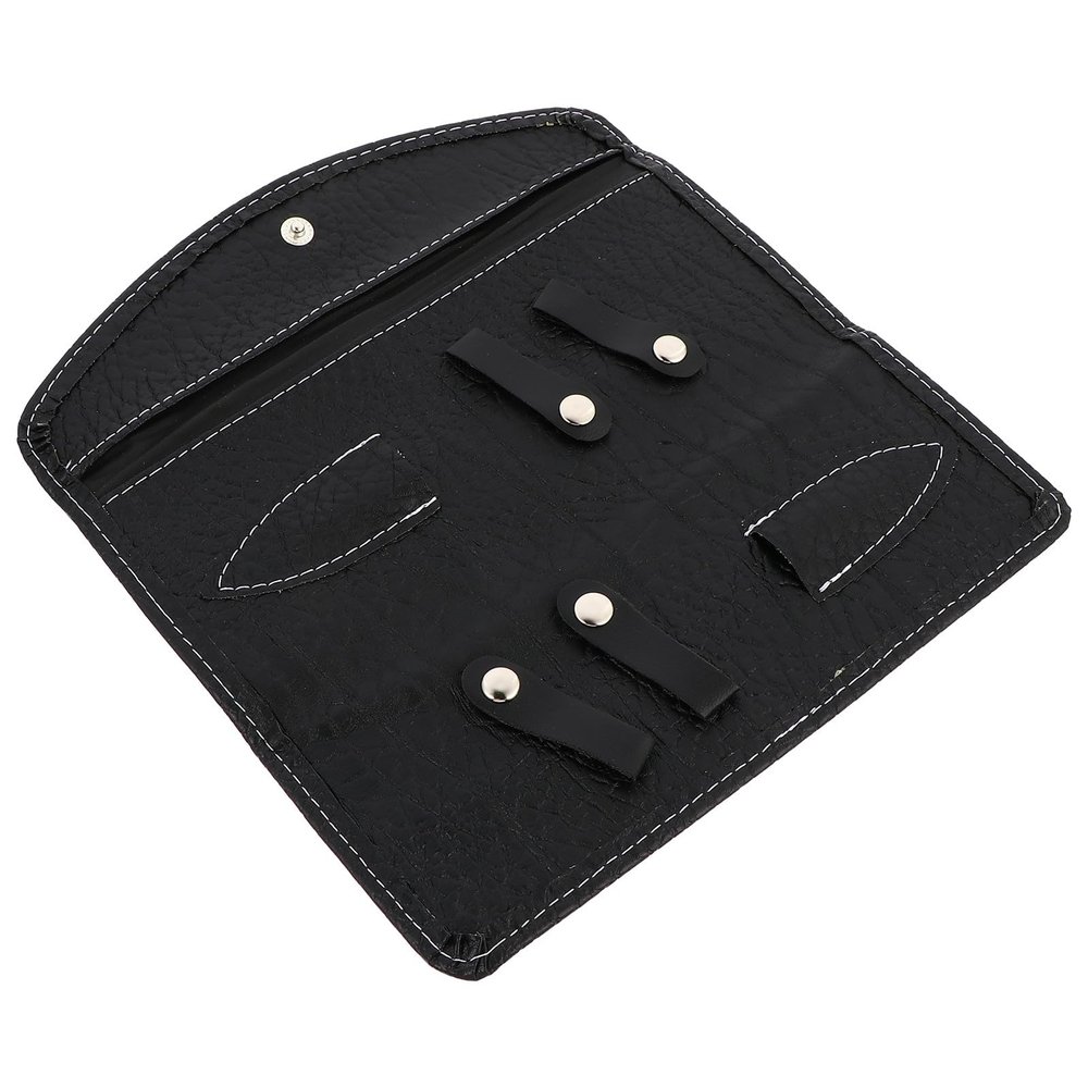 VALICLUD Black Leather Hairdressing Scissors Case