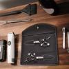 VALICLUD Black Leather Hairdressing Scissors Case view 4
