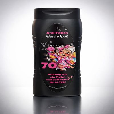 AnyCakes Anti-Wrinkle Wash Spa Shower Gel, 300 ml, 70th Birthday Woman