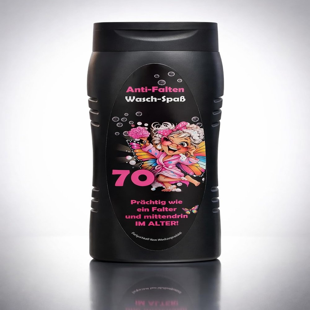 AnyCakes Anti-Wrinkle Wash Spa Shower Gel, 300 ml, 70th Birthday Woman