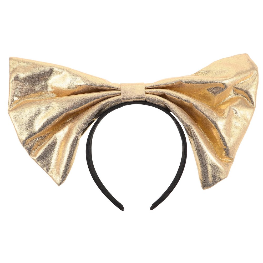 Large Gold Bow Headband for Women and Girls
