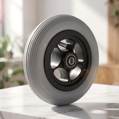 15 cm Front Wheel for Electric Wheelchairs, Gray, Puncture-Resistant