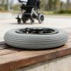 15 cm Front Wheel for Electric Wheelchairs, Gray, Puncture-Resistant view 4