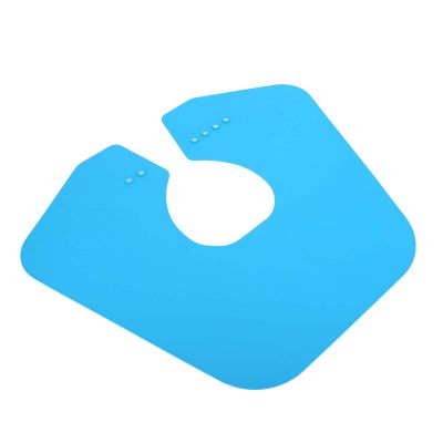 Naroote Silicone Haircut Collar, Easy-Clean Neck Guard, Blue, 19.7 x 16.9 in