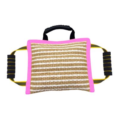 Sharplace Jute Dog Bite Pillow, Pink