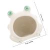 Ceramic Frog-Shaped Hamster Nest, White Summer House for Small Pets view 2