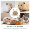 Ceramic Frog-Shaped Hamster Nest, White Summer House for Small Pets view 3