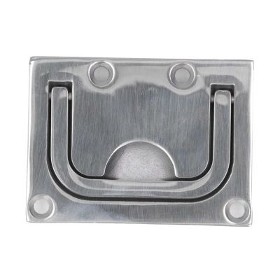 CVJdfhRE Boat Hatch Latch, Pull Handle for Flush Lift Deck Cover, 316 Stainless Steel, Mirror Finish, Square (76 x 56 mm)