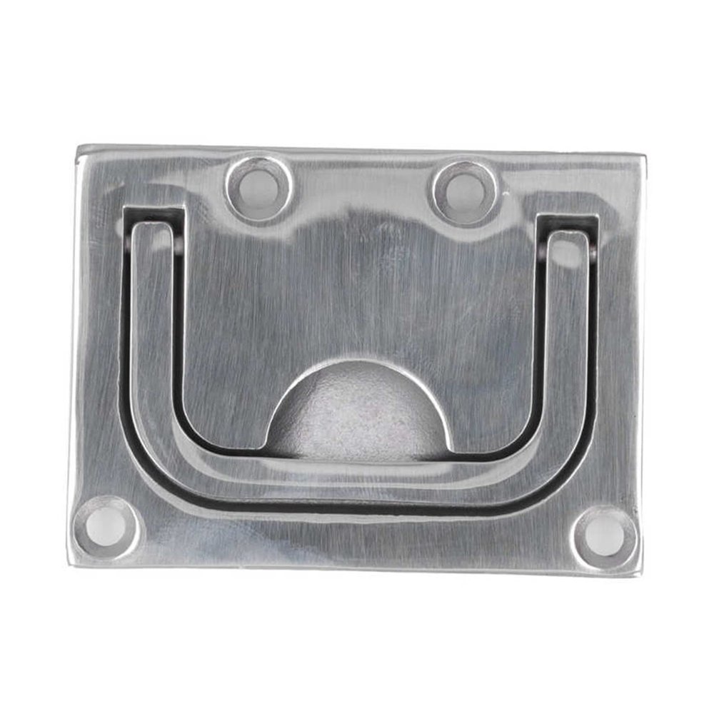 CVJdfhRE Boat Hatch Latch, Pull Handle for Flush Lift Deck Cover, 316 Stainless Steel, Mirror Finish, Square (76 x 56 mm)