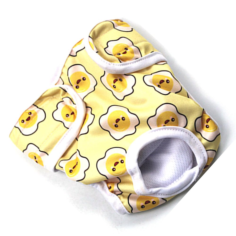 FILFEEL Leakproof Reusable Dog Hygiene Pants for Female Dogs, Cute Face Print, XS for Outdoor Use (Sun Face Print S)
