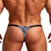 ohmydear Men's T-Back G-String Thong, Zebra Pattern, M view 4