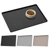 YINEYA Waterproof, Non-Slip Silicone Mat for Dog and Cat Bowls, 56 x 36 cm, Black view 1