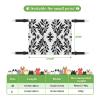 LRHCNZDCP Cat Hammock Bed, Black and White Leaves, Soft, Double-Layer, Hanging Pet Bed for Small Pets, Size M view 4