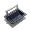 CVJdfhRE 1-Piece Metal Rectangular Recessed Folding Pull Handle, Big, Noir view 2