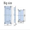 CVJdfhRE 1-Piece Metal Rectangular Recessed Folding Pull Handle, Big, Noir view 3