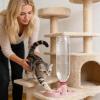 Automatic Cat Water Dispenser, Elevated Leakproof Indoor Drinking Station view 2