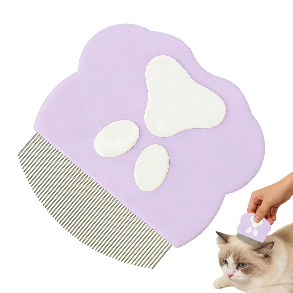 Cat Comb, Stainless Steel, Multifunctional Grooming Brush