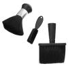3-Piece Black Barber Brushes for Clipped Hair view 1