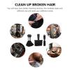 3-Piece Black Barber Brushes for Clipped Hair view 3