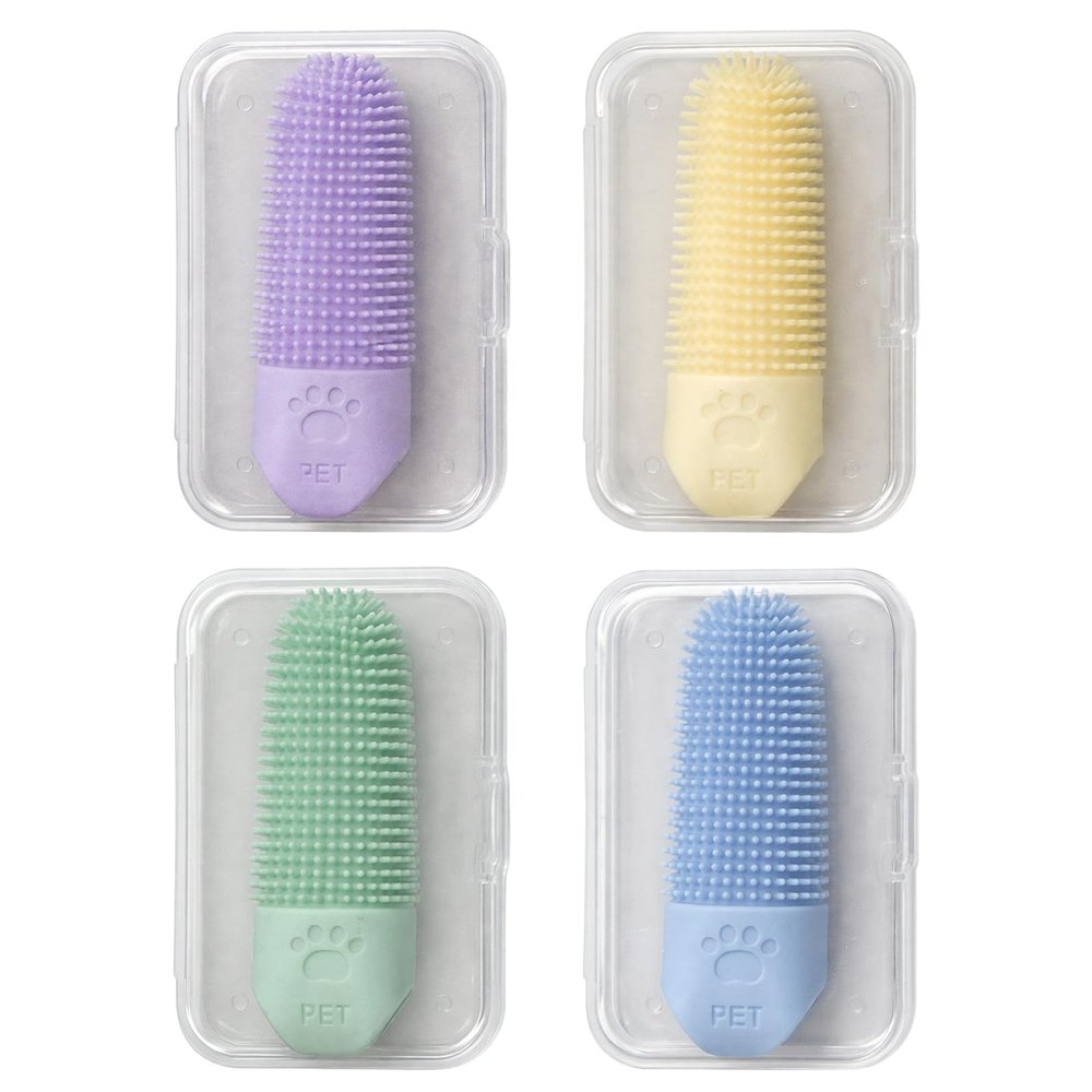 4-Pack Dog Finger Toothbrushes