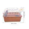 DECHOUS Transparent Plastic Hamster Carrier with Carrying Handle view 2