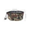 BATHVEVE Foldable Travel Dog Bowl Made of Oxford Fabric and PVC, Portable Large Food Bowl for Small Dogs, Camping and On the Go view 2