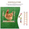 PRETYZOOM Wooden Bird Swing with Climbing Ladder and Chicken Perch Toy view 3