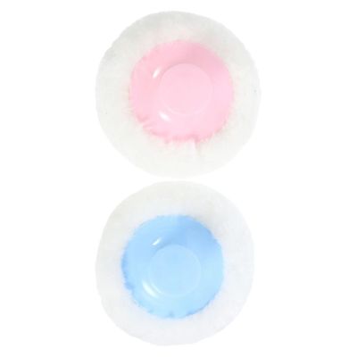 IMIKEYA 2-Pack 8 cm Soft Plush Body Powder Puffs for Babies