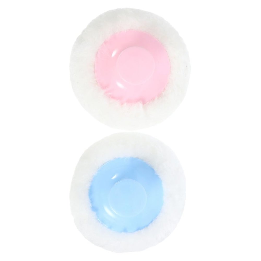 IMIKEYA 2-Pack 8 cm Soft Plush Body Powder Puffs for Babies