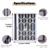 White Foldable Aluminum Window Security Bars for Burglary Protection and Fall Prevention view 4