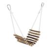 FILFEEL Log Bridge Wooden Ladder, Flexible Swing Bridge Bird Toy for Hamsters and view 4