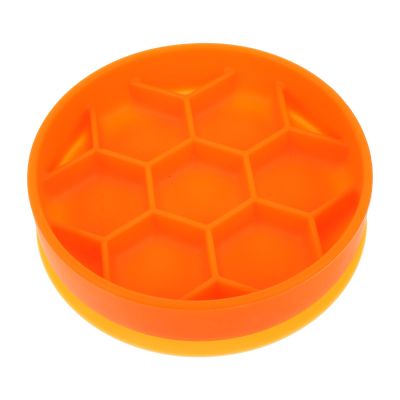 VALICLUD Orange Slow Feeder Dog Bowl with Anti-Choking Function, Silicone Suction Base and Non-Slip Design