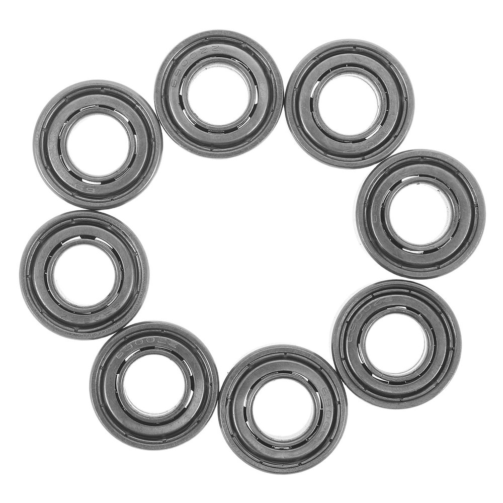 Steel Wheelchair Front Caster Fork Bearings, 8-Piece, Silver
