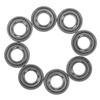 Steel Wheelchair Front Caster Fork Bearings, 8-Piece, Silver view 1