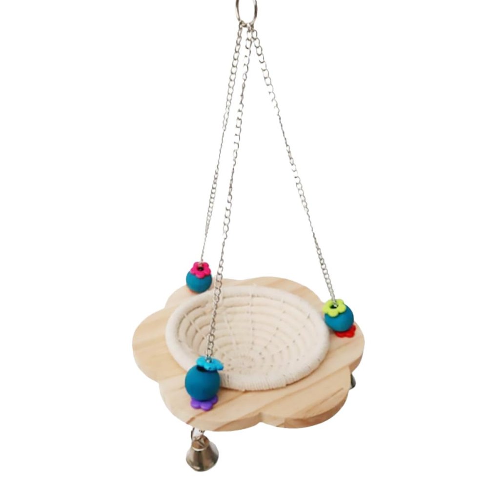 SOLUSTRE Cotton Parrot Swing Toy for Small Birds