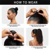JIANBOHAIRS 14-Inch Kinky Curly Drawstring Ponytail Extension for Black Women, T1B-33 view 4