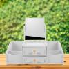MAJORMENCH Desk Makeup Organizer with Clear Mirror and Drawers view 4