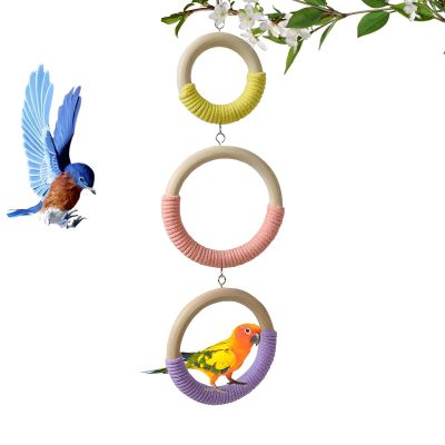 Yhsioaklo Wooden Parakeet Swing