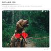 VILLCASE Christmas Pet Bird Bow Tie with Bell - Versatile Red Fabric Collar for Birds view 3