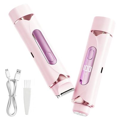 2-in-1 Electric Women's Shaver with Dual Heads and LED Display