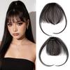 Benehair Clip-In Human Hair Ponytail, French Air Bangs, 14 g, Black Brown #2 view 1