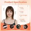 Benehair Clip-In Human Hair Ponytail, French Air Bangs, 14 g, Black Brown #2 view 2