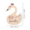 LRXIYODE 7-Piece Swan-Shaped Wooden Closet Dividers for Organizing Baby Clothes view 2