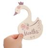 LRXIYODE 7-Piece Swan-Shaped Wooden Closet Dividers for Organizing Baby Clothes view 3