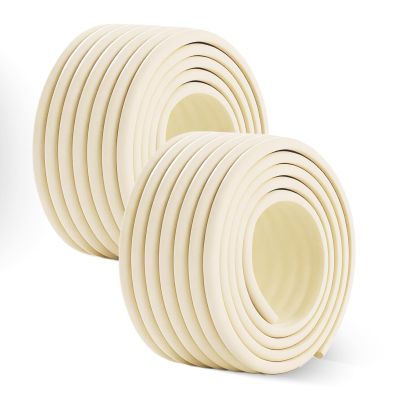 2 Rolls 2 m Self-Adhesive Foam Edge Guard, White