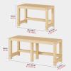 Sturdy Wooden Aquarium Stand, Single-Tier Aquarium Base, Multifunctional Shelf for Houseplants, Natural Wood Finish (60 x 45 cm / 23.6 x 17.7 in) view 4