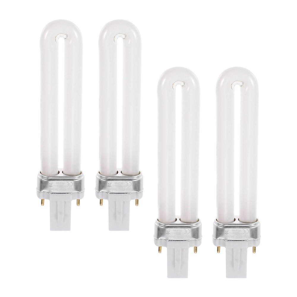 Abaodam 4-Pack 12W Glass Nail Light Tubes, White, 365nm UV