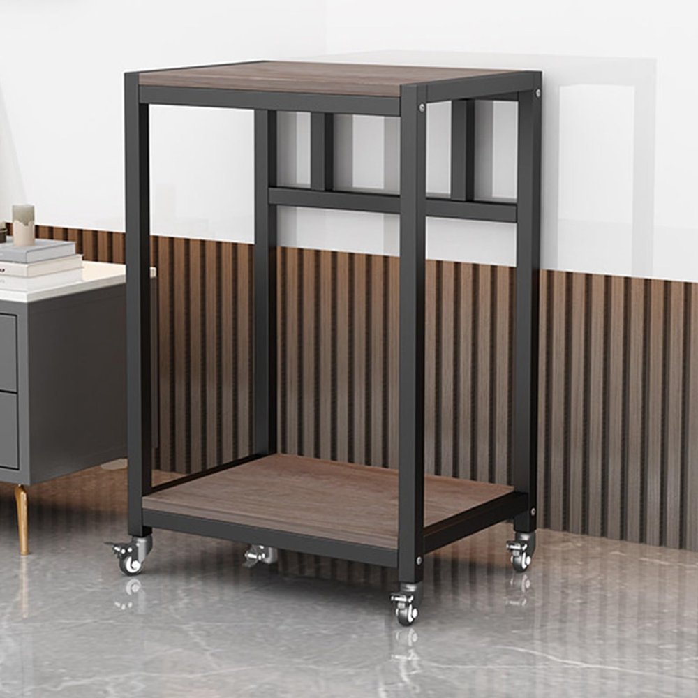 Multi-Purpose Aquarium Stand with Wheels, Steel and Wood Construction