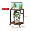 Multi-Purpose Aquarium Stand with Wheels, Steel and Wood Construction view 3
